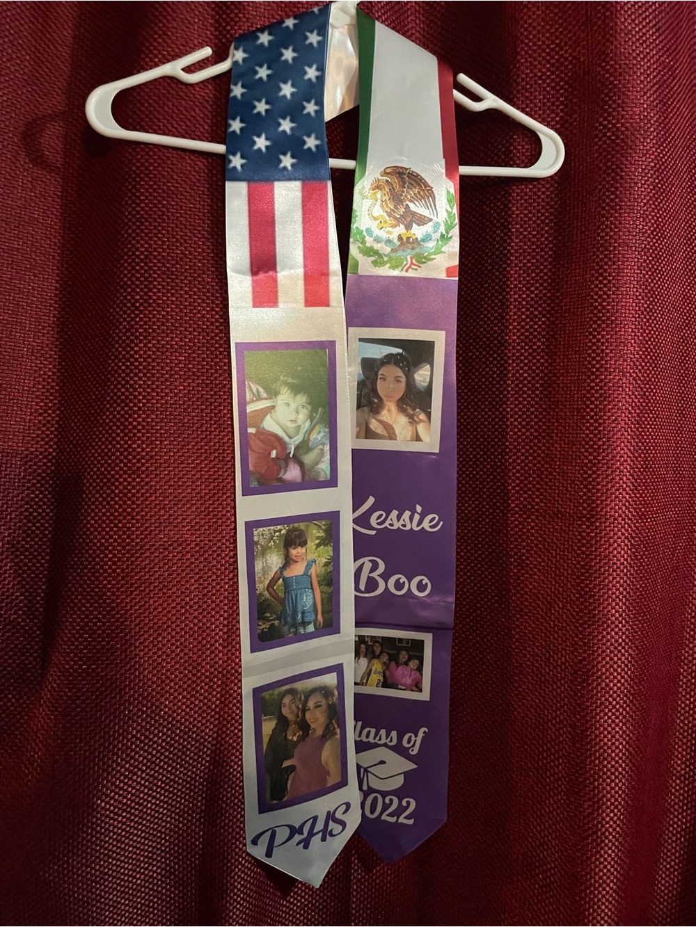 Made to order Custom Photo Graduation Stole